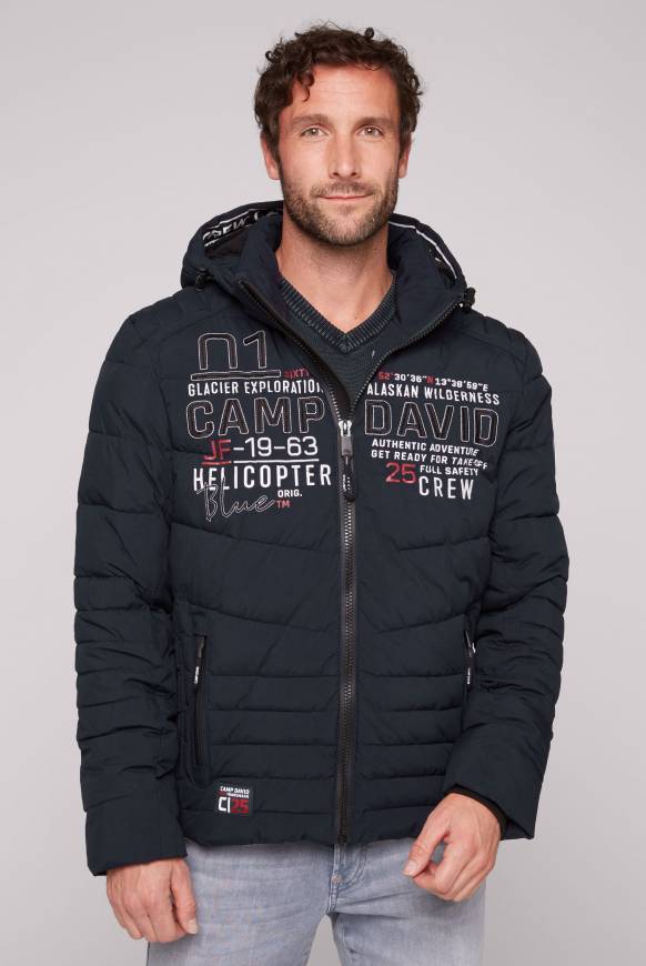 Soccx Winterjacke mit Kapuze im Ski-Design blue navy
