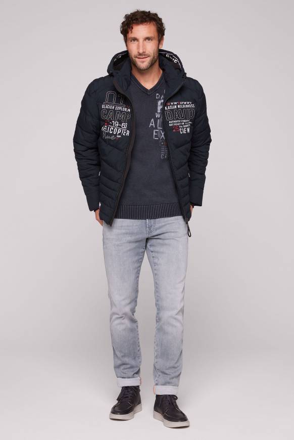 Soccx Winterjacke Mit Kapuze Im Ski-Design Blue Navy