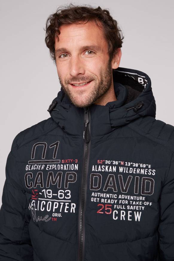 Soccx Winterjacke Mit Kapuze Im Ski-Design Blue Navy