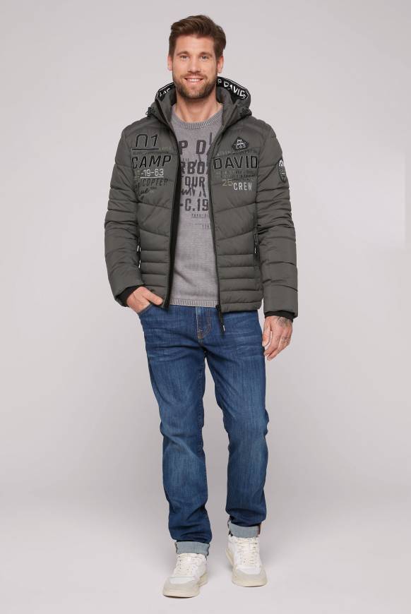 Soccx Winterjacke Mit Kapuze Im Ski-Design Dark Anthra