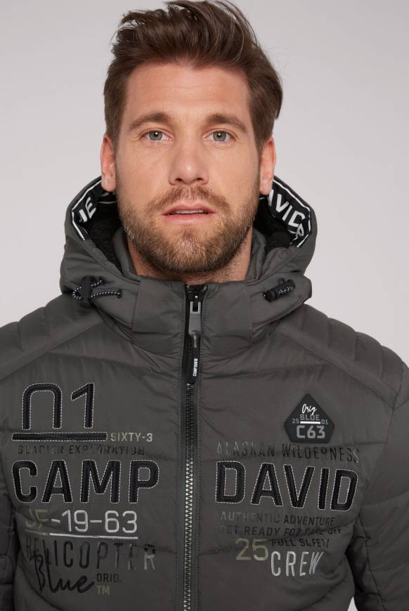Soccx Winterjacke Mit Kapuze Im Ski-Design Dark Anthra