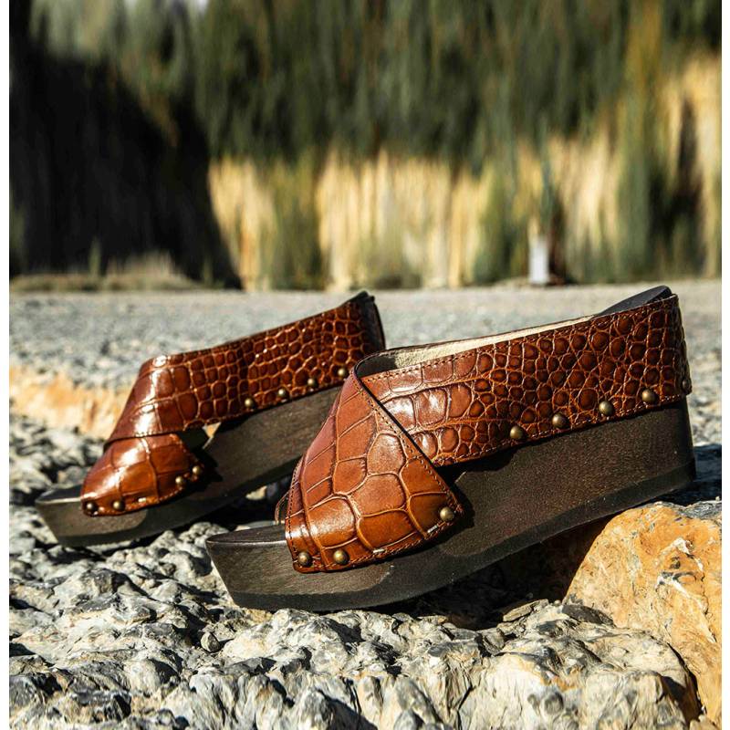 Softclox ALENA Krokoprint Braun