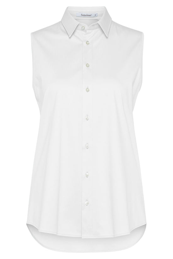 Soluzione Ärmellose Bluse in einer A-Linie mit durchgehender KL