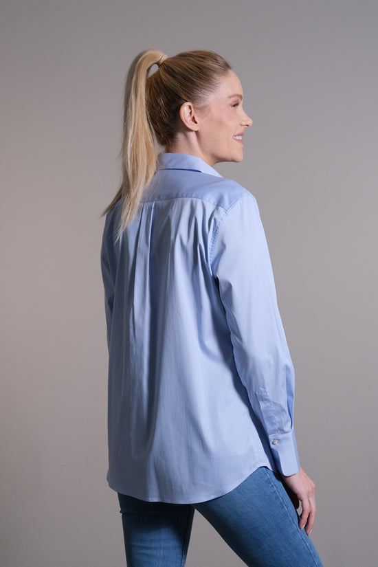 Soluzione Hemdbluse Mit Großem Kragen Und Brusttasche