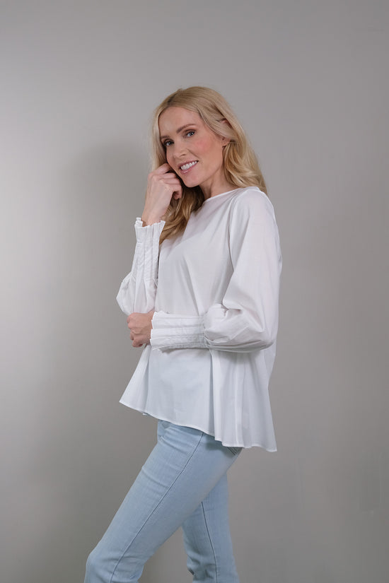 Soluzione Langarmshirt Mit RN Und Faltenlegung An Der Manschette