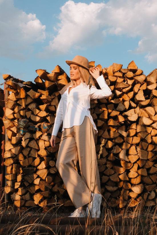 Soluzione Bluse mit Seitenschlitzen Felia