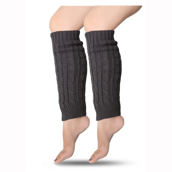 Sonia Originelli 1 Paar Beinstulpen Zopfmuster Kuschelig Warm Überzieher Uni