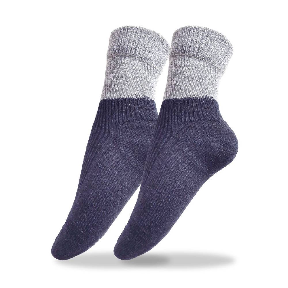 Sonia Originelli 1 Paar Damen Socken meliert Schafwolle Umschlag Plüschsohle