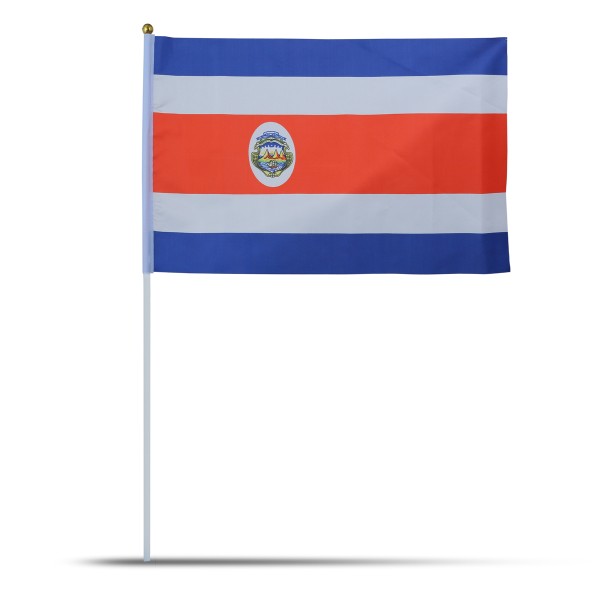 Sonia Originelli 10er Set Fahne Flagge Winkfahne "Costa Rica" Handfahne EM WM