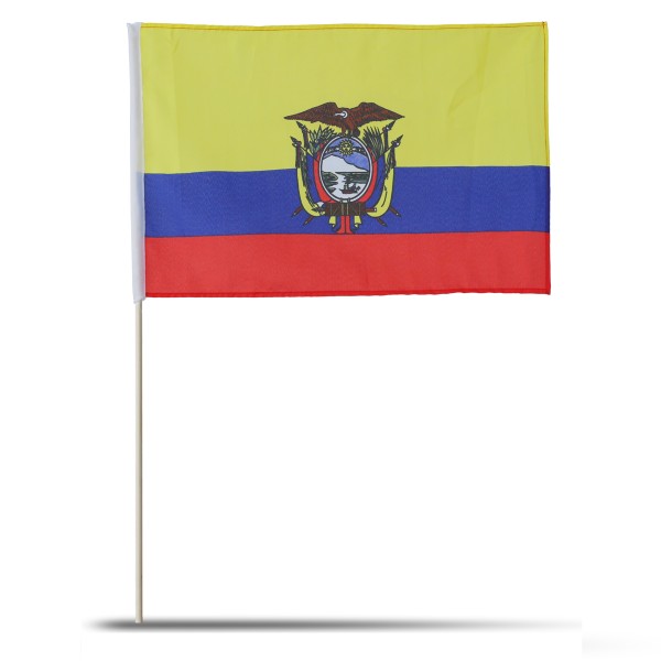 Sonia Originelli 10er Set Fahne Flagge Winkfahne "Ecuador" Handfahne EM WM