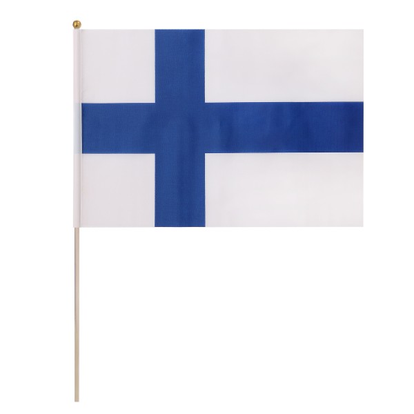 Sonia Originelli 10er Set Fahne Flagge Winkfahne "Finnland" Finland Handfahne EM WM