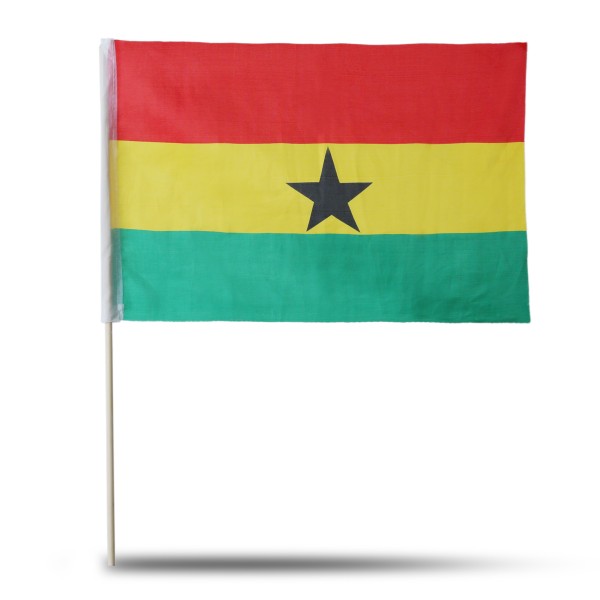 Sonia Originelli 10er Set Fahne Flagge Winkfahne "Ghana" Handfahne EM WM