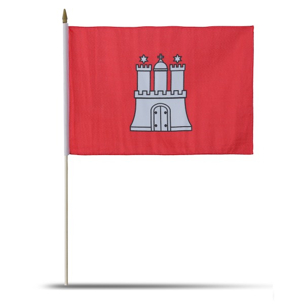 Sonia Originelli 10er Set Fahne Flagge Winkfahne "Hamburg" Handfahne EM WM