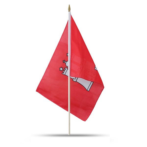 Sonia Originelli 10er Set Fahne Flagge Winkfahne "Hamburg" Handfahne EM WM