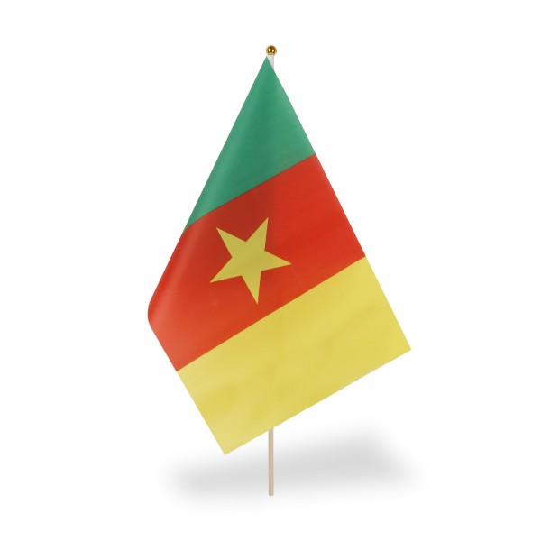 Sonia Originelli 10er Set Fahne Flagge Winkfahne "Kamerun" Cameroon Handfahne EM WM