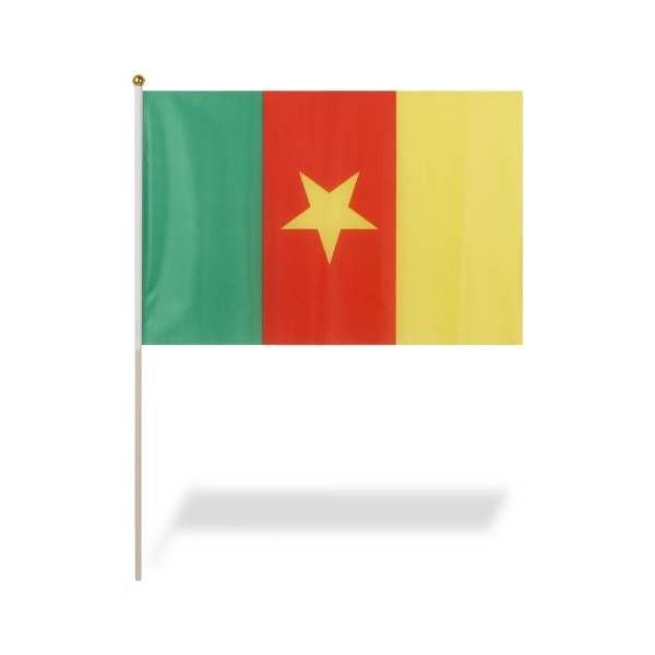 Sonia Originelli 10er Set Fahne Flagge Winkfahne "Kamerun" Cameroon Handfahne EM WM