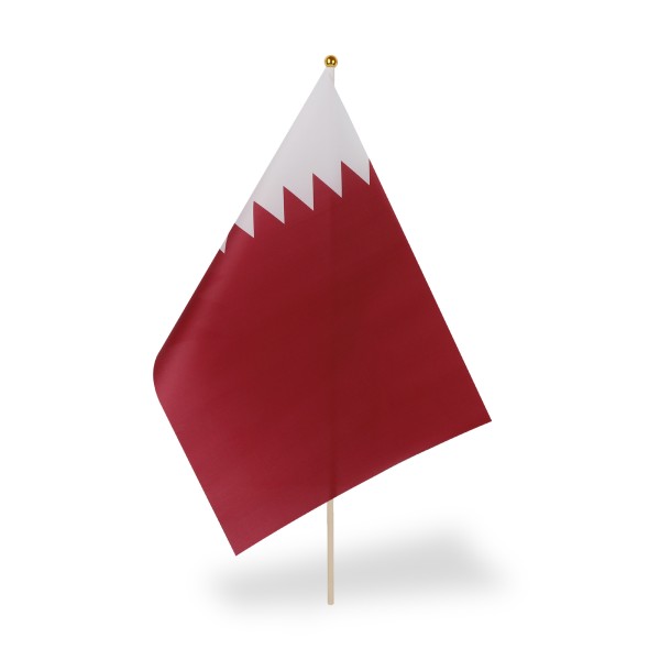 Sonia Originelli 10er Set Fahne Flagge Winkfahne "Katar" Qatar Handfahne EM WM