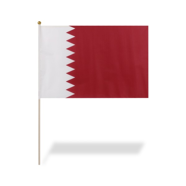 Sonia Originelli 10er Set Fahne Flagge Winkfahne "Katar" Qatar Handfahne EM WM