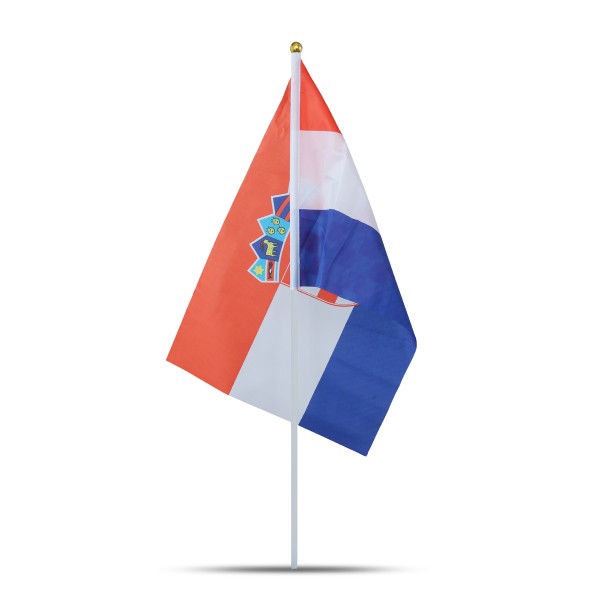 Sonia Originelli 10er Set Fahne Flagge Winkfahne "Kroatien" Croatia Handfahne EM WM