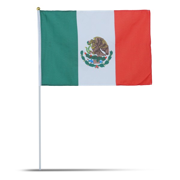 Sonia Originelli 10er Set Fahne Flagge Winkfahne "Mexiko" Mexico Handfahne EM WM