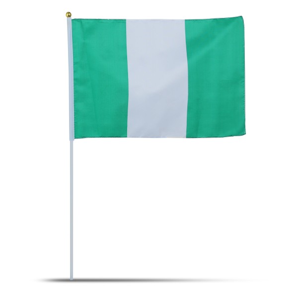 Sonia Originelli 10er Set Fahne Flagge Winkfahne "Nigerien" Nigeria Handfahne EM WM