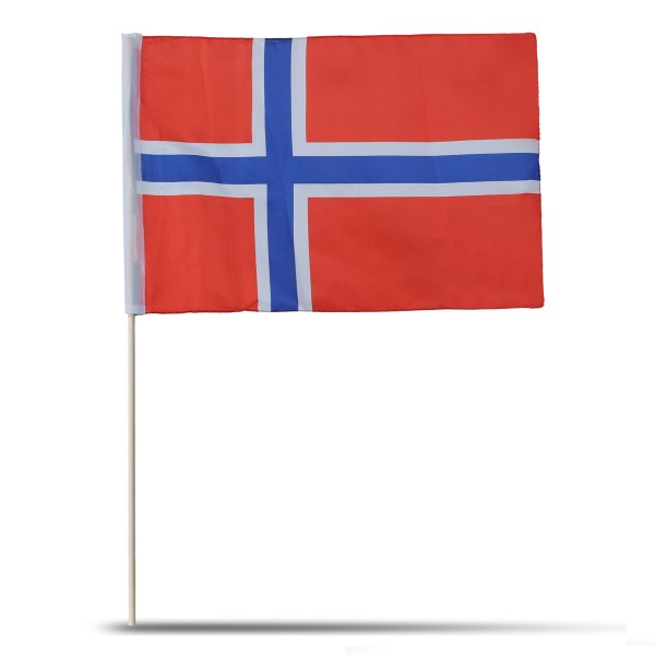Sonia Originelli 10er Set Fahne Flagge Winkfahne "Norwegen" Norway Handfahne EM WM