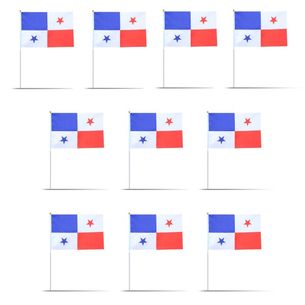 Sonia Originelli 10er Set Fahne Flagge Winkfahne "Panama" Handfahne EM WM