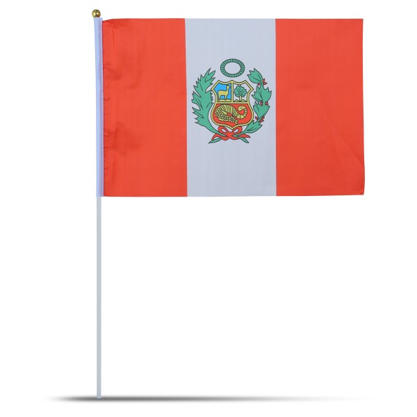 Sonia Originelli 10er Set Fahne Flagge Winkfahne "Peru" Handfahne EM WM