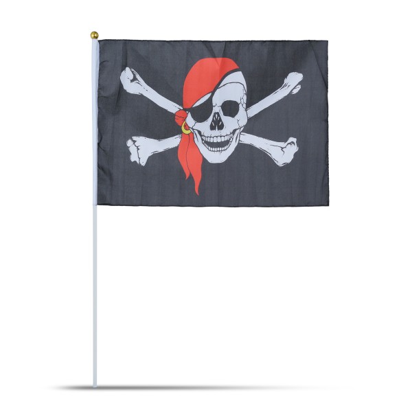 Sonia Originelli 10er Set Fahne Flagge Winkfahne "Pirat" Pirate Handfahne EM WM