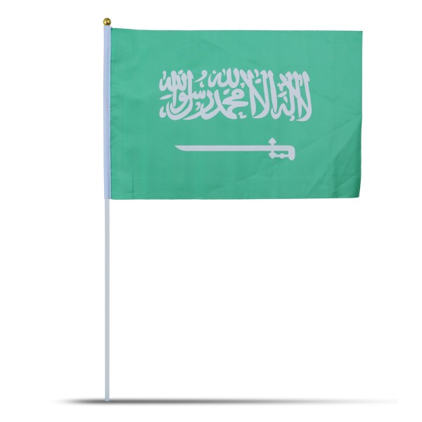 Sonia Originelli 10er Set Fahne Flagge Winkfahne "Saudi-Arabien" Saudi Arabia Handfahne EM WM