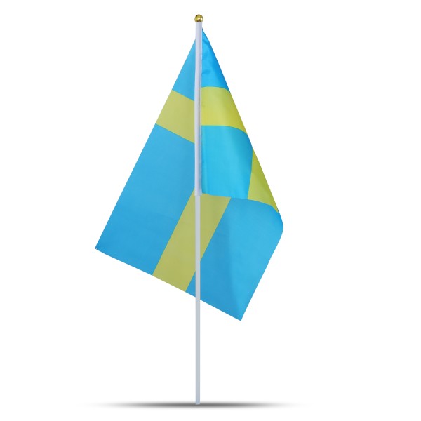 Sonia Originelli 10er Set Fahne Flagge Winkfahne "Schweden" Sweden Handfahne EM WM