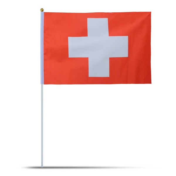Sonia Originelli 10er Set Fahne Flagge Winkfahne "Schweiz" Switzerland Handfahne EM WM