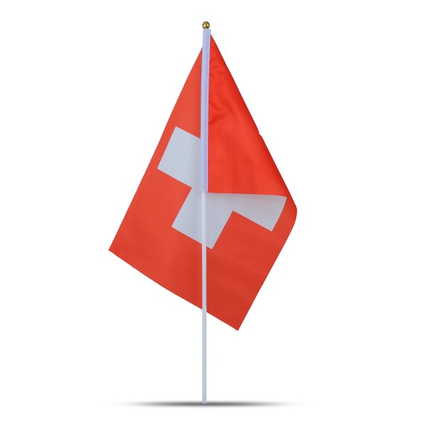 Sonia Originelli 10er Set Fahne Flagge Winkfahne "Schweiz" Switzerland Handfahne EM WM