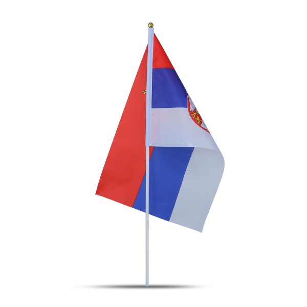 Sonia Originelli 10er Set Fahne Flagge Winkfahne "Serbien" Serbia Handfahne EM WM