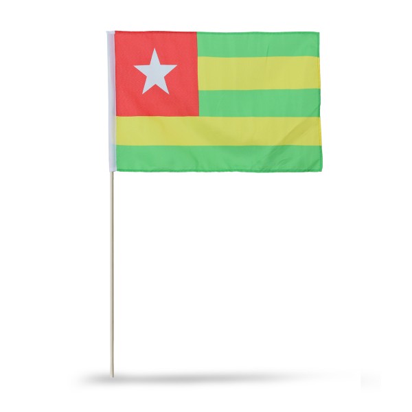 Sonia Originelli 10er Set Fahne Flagge Winkfahne "Togo" Handfahne EM WM
