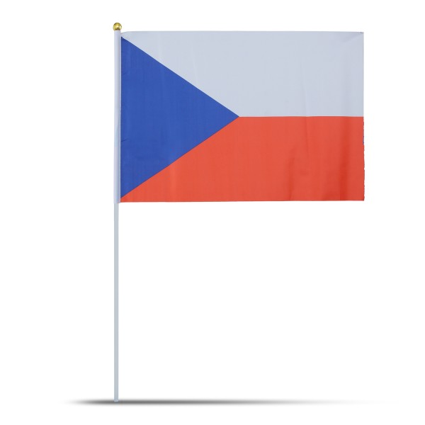 Sonia Originelli 10er Set Fahne Flagge Winkfahne "Tschechien" Czech Republic Handfahne EM WM