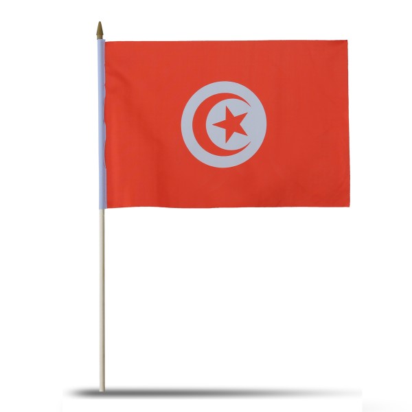 Sonia Originelli 10er Set Fahne Flagge Winkfahne "Tunesien" Tunisia Handfahne EM WM