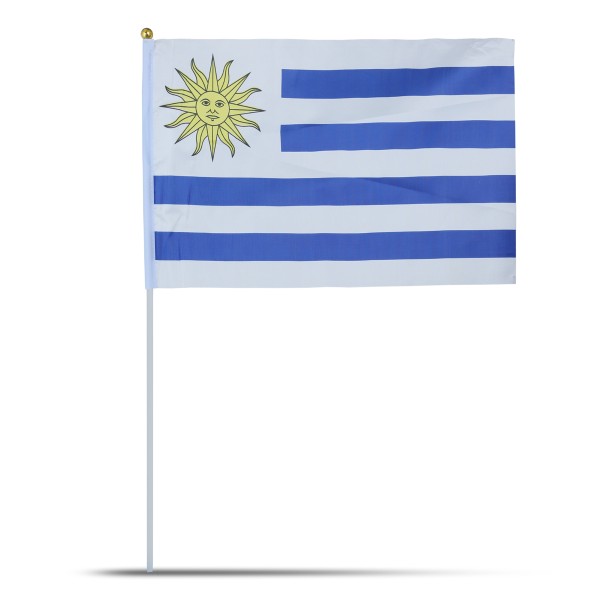 Sonia Originelli 10er Set Fahne Flagge Winkfahne "Uruguay" Handfahne EM WM