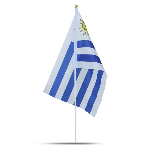 Sonia Originelli 10er Set Fahne Flagge Winkfahne "Uruguay" Handfahne EM WM