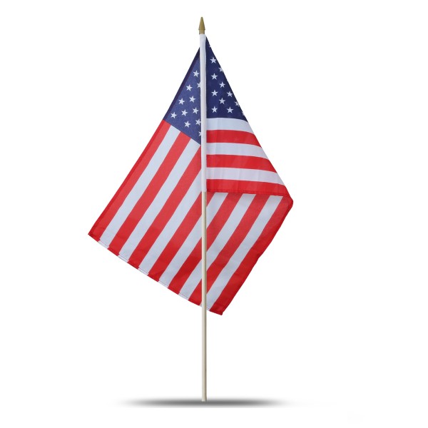 Sonia Originelli 10er Set Fahne Flagge Winkfahne "USA" Amerika Handfahne EM WM