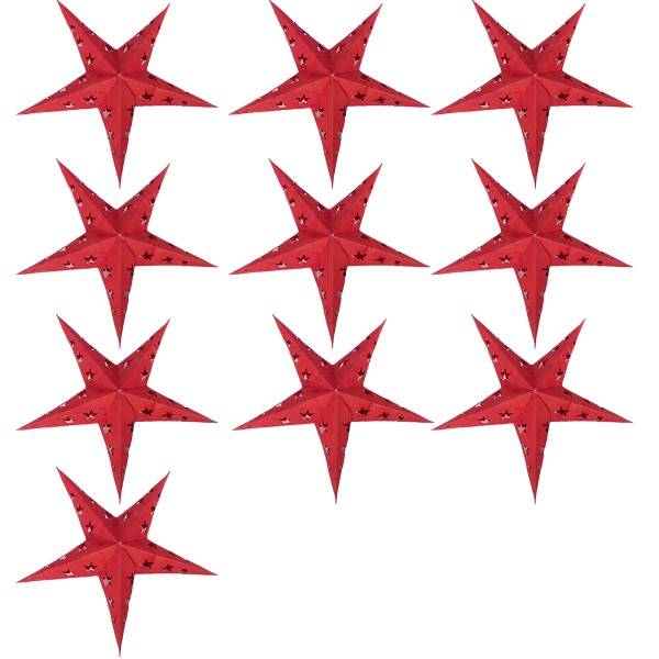 Sonia Originelli 10er Set Mini Weihnachtsstern 10cm Weihnachtsdeko