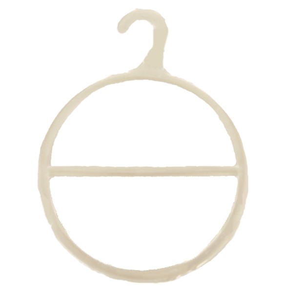 Sonia Originelli 10er SET Schalhalter Kunststoff Haken Weiß