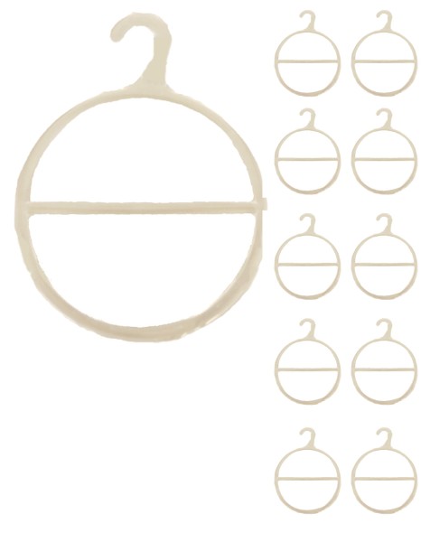 Sonia Originelli 10er SET Schalhalter Kunststoff Haken Weiß