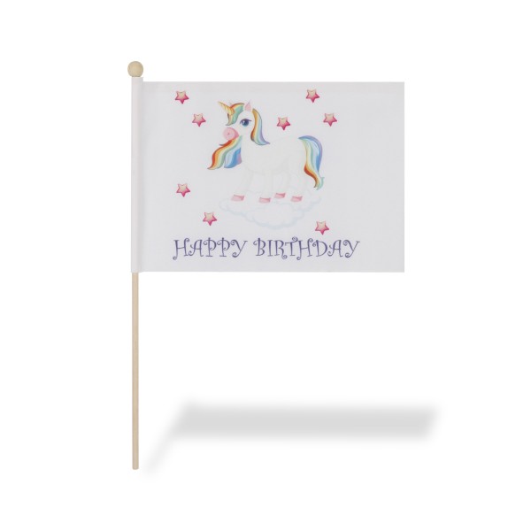 Sonia Originelli 2 Er Set Tischfähnchen "Einhorn" Happy Birthday Unicorn