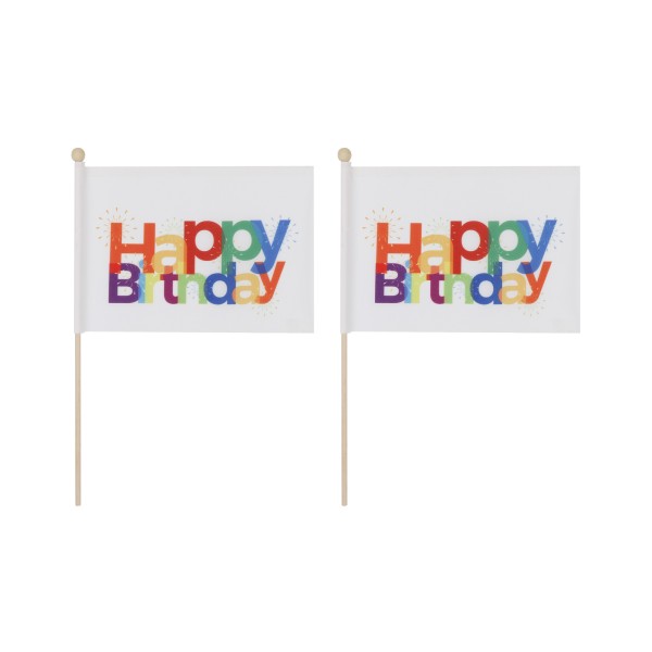 Sonia Originelli 2 Er Set Tischfähnchen "Happy Birthday" Geburtstag Tischdeko