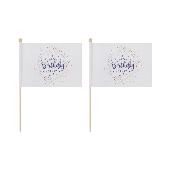 Sonia Originelli 2 Er Set Tischfähnchen "Happy Birthday" Geburtstag Tischdeko Party