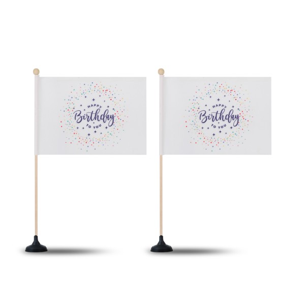Sonia Originelli 2 er Set Tischfähnchen "Happy Birthday" Geburtstag Tischdeko Party