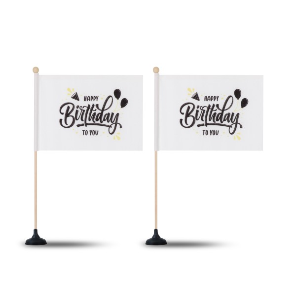 Sonia Originelli 2 er Set Tischfähnchen "Happy Birthday" Geburtstag Tischdeko