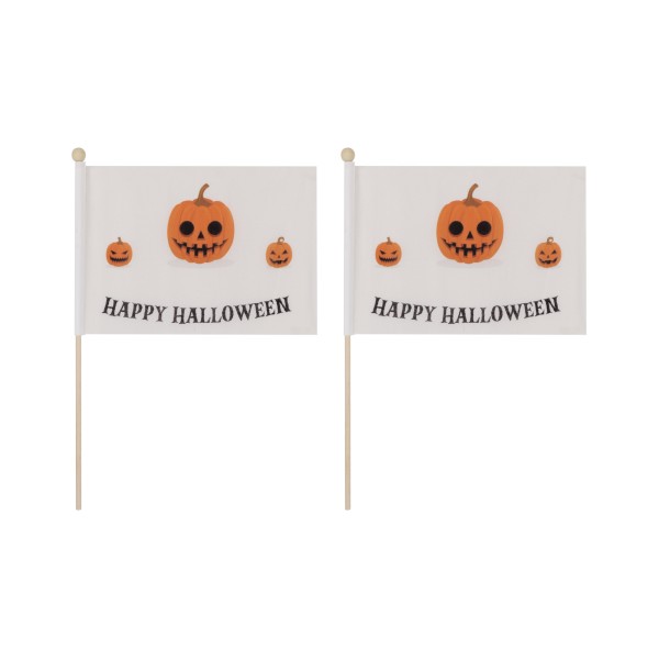 Sonia Originelli 2 Er Set Tischfähnchen "Happy Halloween" Kürbis Party