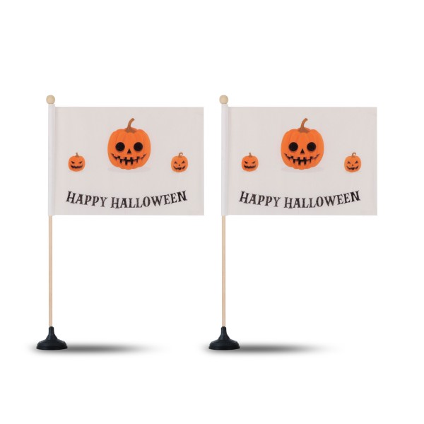 Sonia Originelli 2 er Set Tischfähnchen "Happy Halloween" Kürbis Party